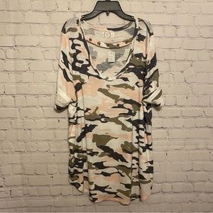Maurices Womens Tunic 1X Camouflage Print New